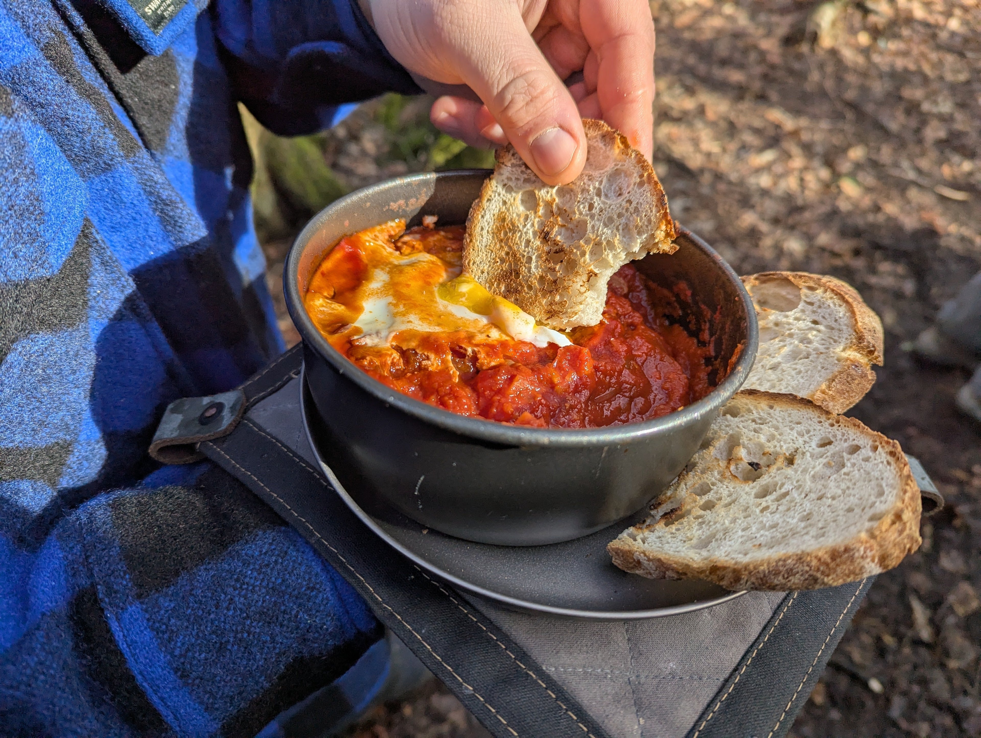 Uova al Purgatorio - Eggs in Purgatory, For Breakfast, In the woods or at home...